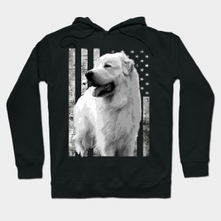 American Flag Great Pyrenees Love, Stylish Tee for Dog Devotees Hoodie